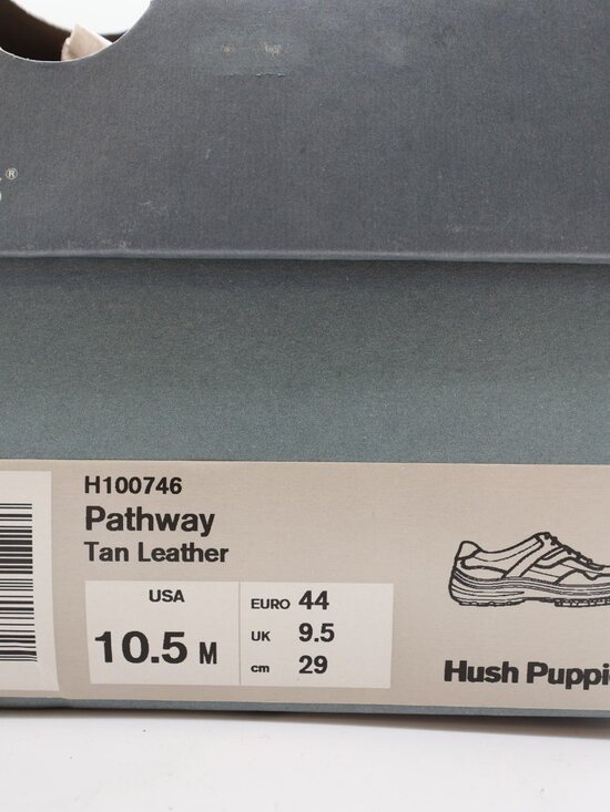 Hush Puppies Pathway Mens 10.5 Tan Leather Comfort Oxford Shoes H100746 NOS main image 13